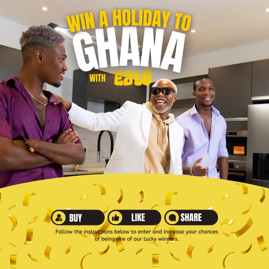 Win a holiday to Accra Ghana with EATO, hosted by our Founder Margaret Debrah and the EATO team. Ballers Bundle 500 tickets